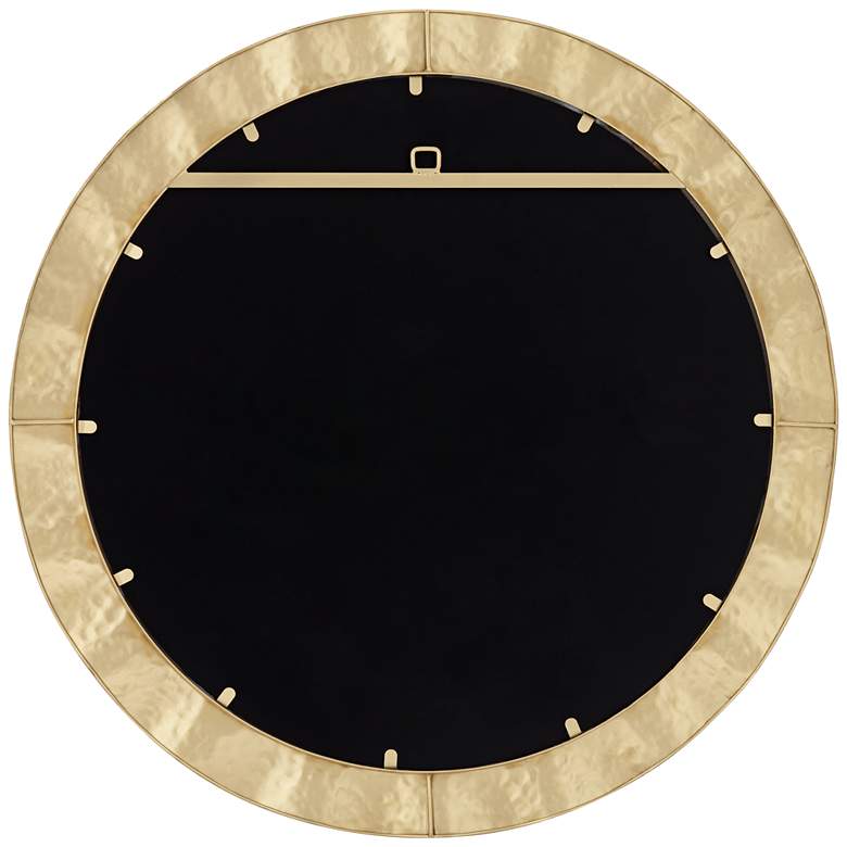 Image 7 Uttermost Wave 32" Gold Round Wall Mirror more views