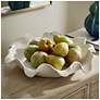 3_Uttermost Wave Crest White Indoor-Outdoor Earthenware Bowl more views