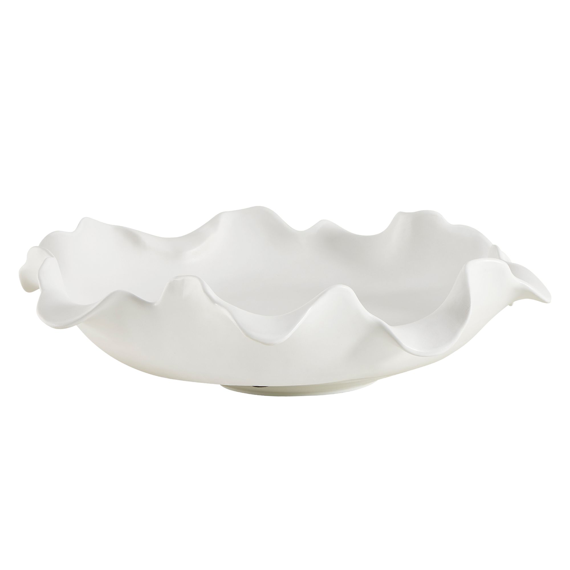 Image 6 Uttermost Wave Crest White Indoor-Outdoor Earthenware Bowl more views