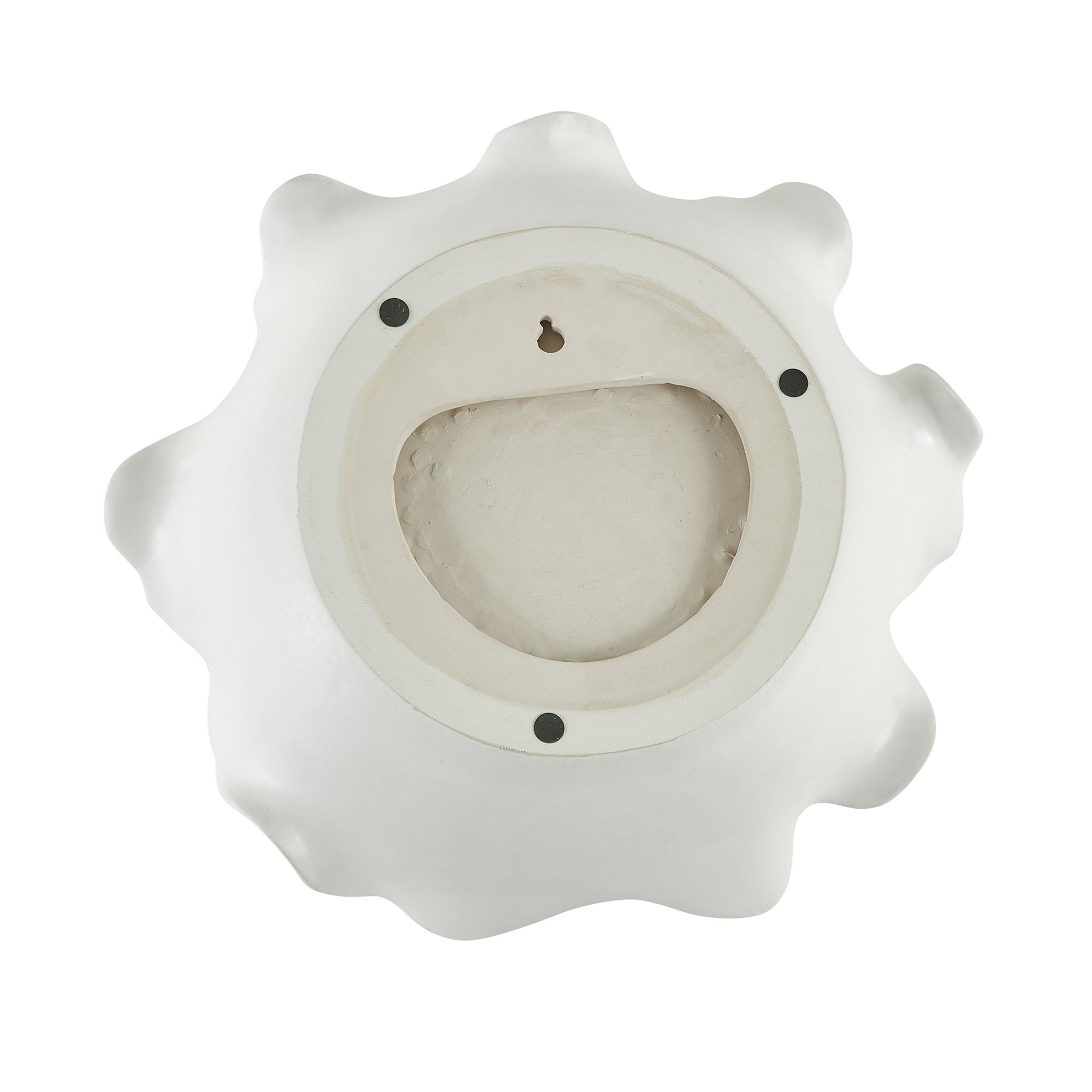 Uttermost Wave Crest White Indoor-Outdoor Earthenware Bowl