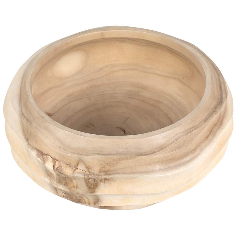 Image 6 Uttermost Waveform 15 1/2" Wide Bleached Suare Wood Bowl more views