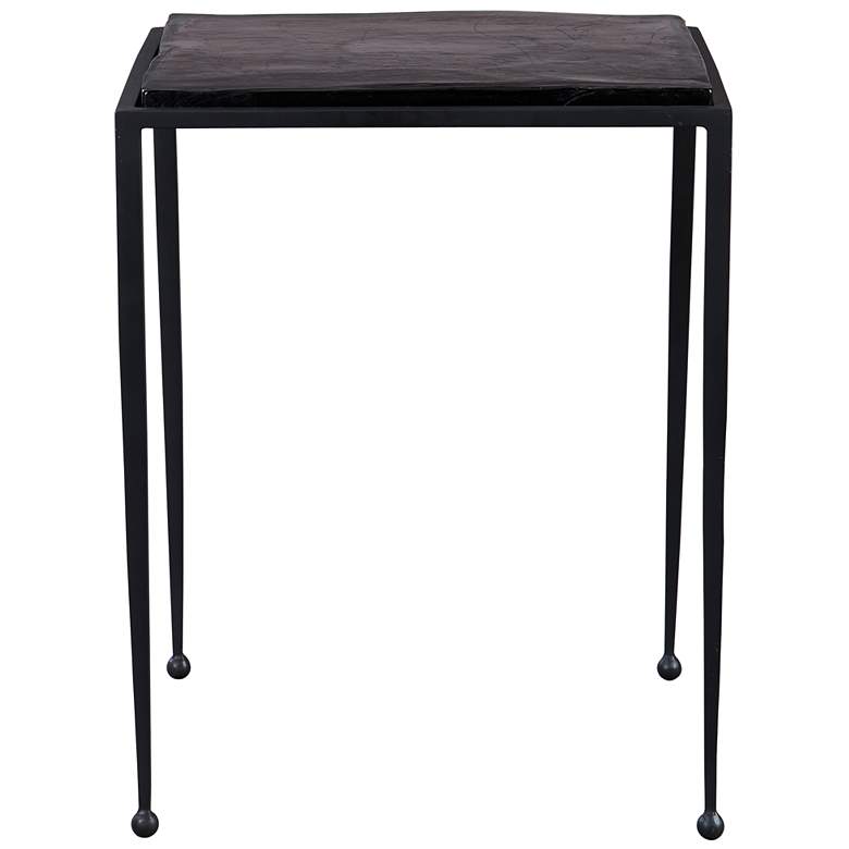 Image 1 Uttermost Wavelet 19 1/4 inch x 24 inch Black Side Table
