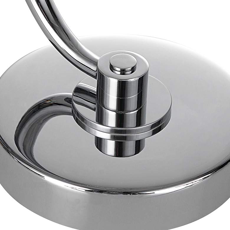 Image 3 Uttermost Waveney 12" Wide Polished Nickel Round Drink Table more views