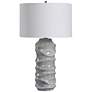 2_Uttermost Waves 27 1/2" Light Cobalt Blue Drip Ceramic Table Lamp