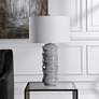 1_Uttermost Waves 27 1/2" Light Cobalt Blue Drip Ceramic Table Lamp