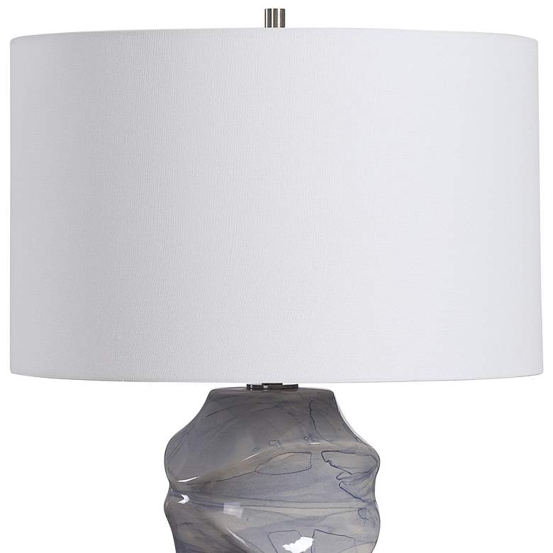 Image 4 Uttermost Waves 27 1/2" Light Cobalt Blue Drip Ceramic Table Lamp more views