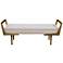 Uttermost Waylon 59" Wide Woven Beige Fabric Tufted Bench