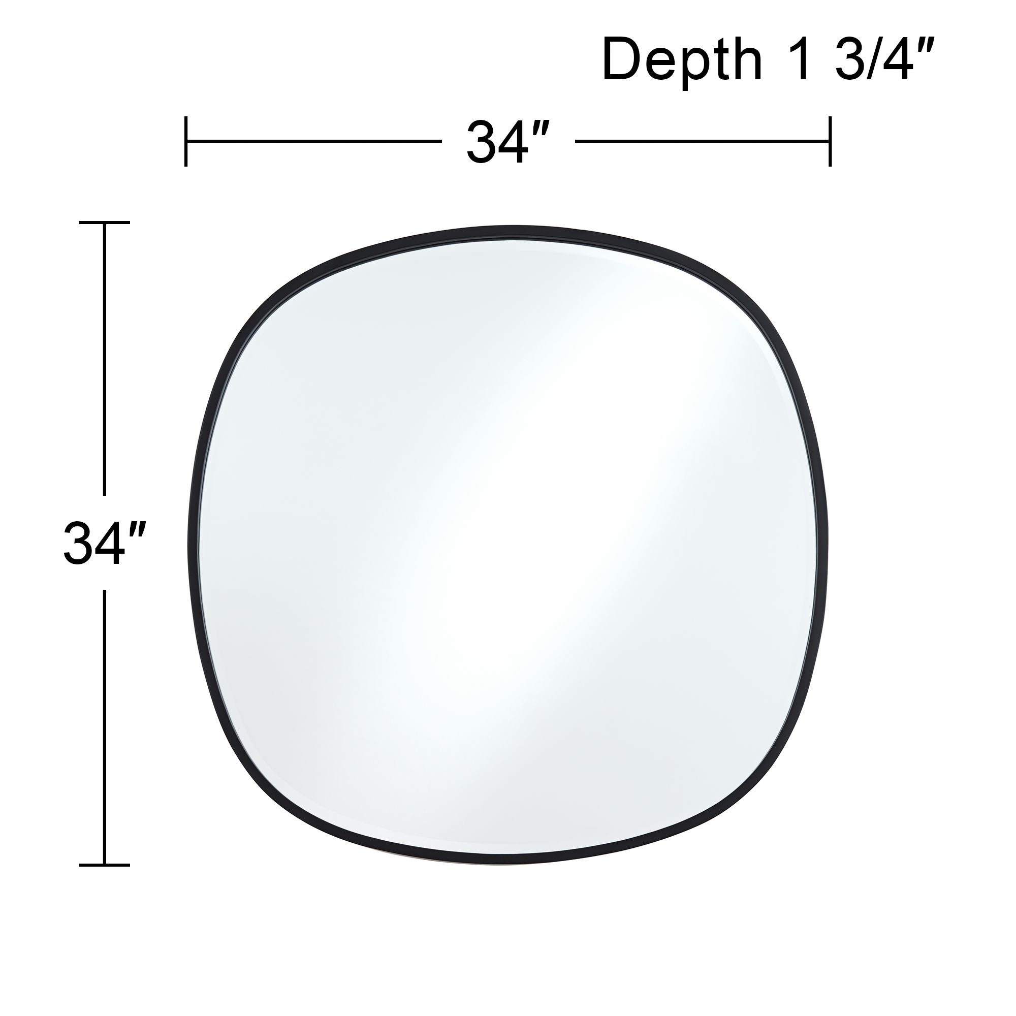 Image 7 Uttermost Webster Black 34" Round Wall Mirrors Set of 2 more views