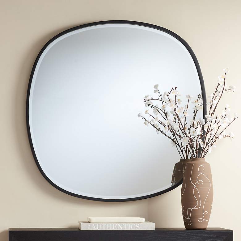 Image 6 Uttermost Webster Black 34" Round Wall Mirrors Set of 2 more views
