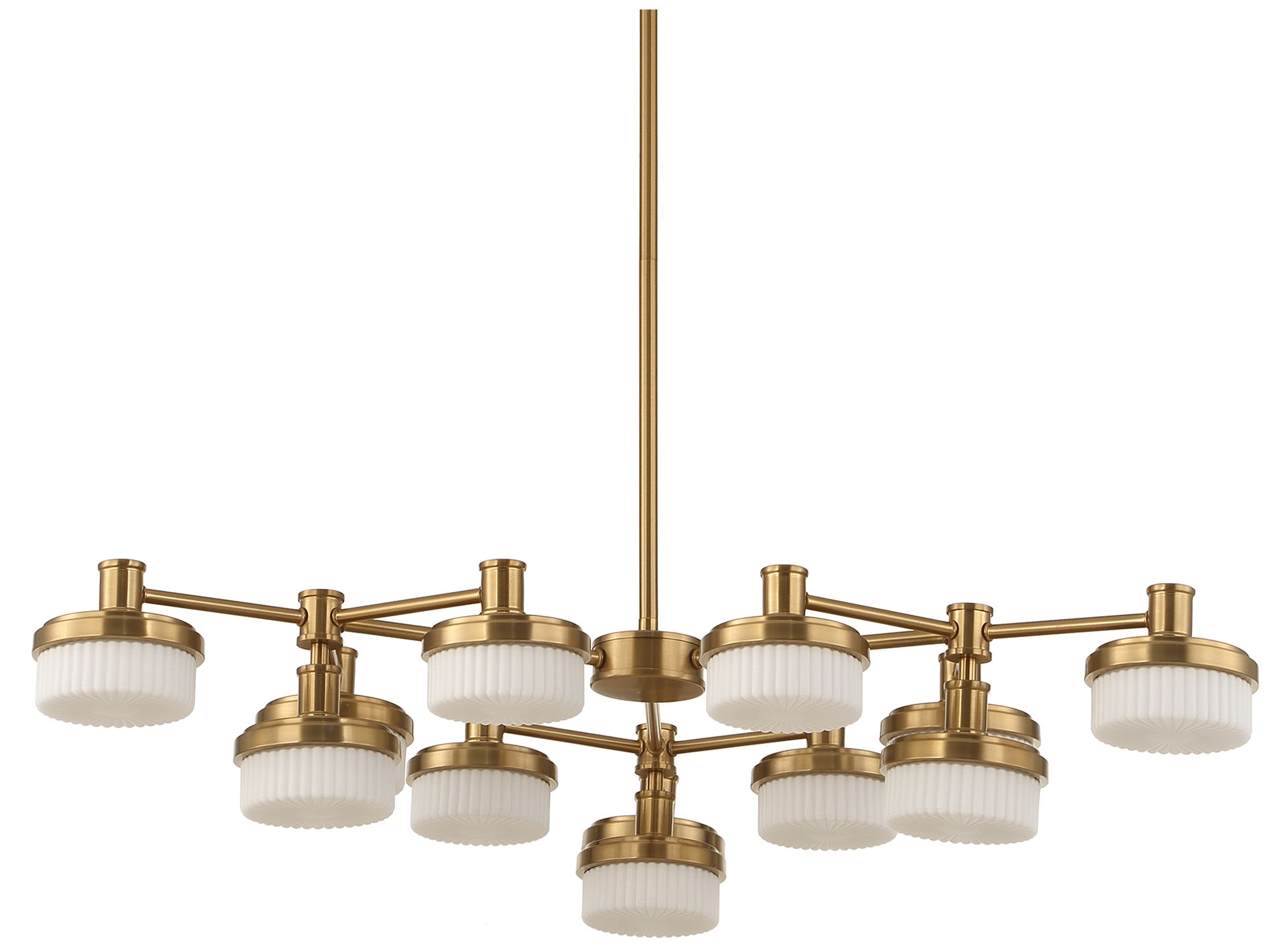 Image 6 Uttermost Wedge 40 5/8" Wide Brass 12-Light LED Chandelier more views