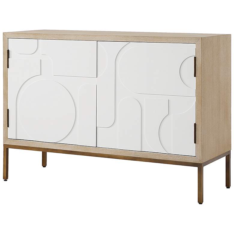 Image 3 Uttermost Weimar Natural and Cream 2 Door Cabinet more views