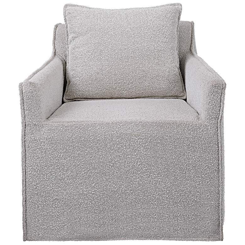 Image 2 Uttermost Welland 27 1/2" Wide Gray and White Slipcover Accent Chair