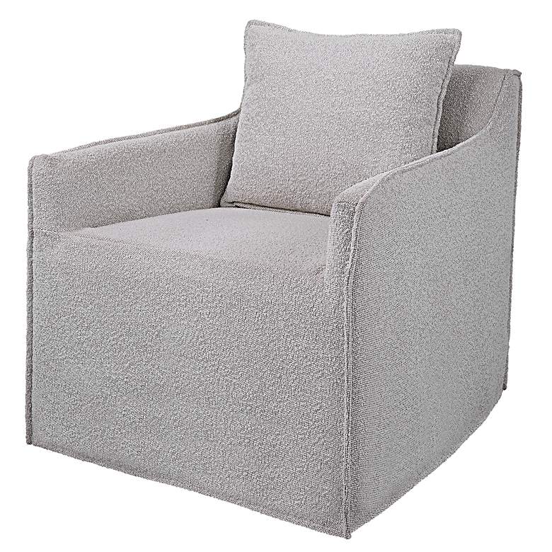 Image 3 Uttermost Welland 27 1/2" Wide Gray and White Slipcover Accent Chair more views