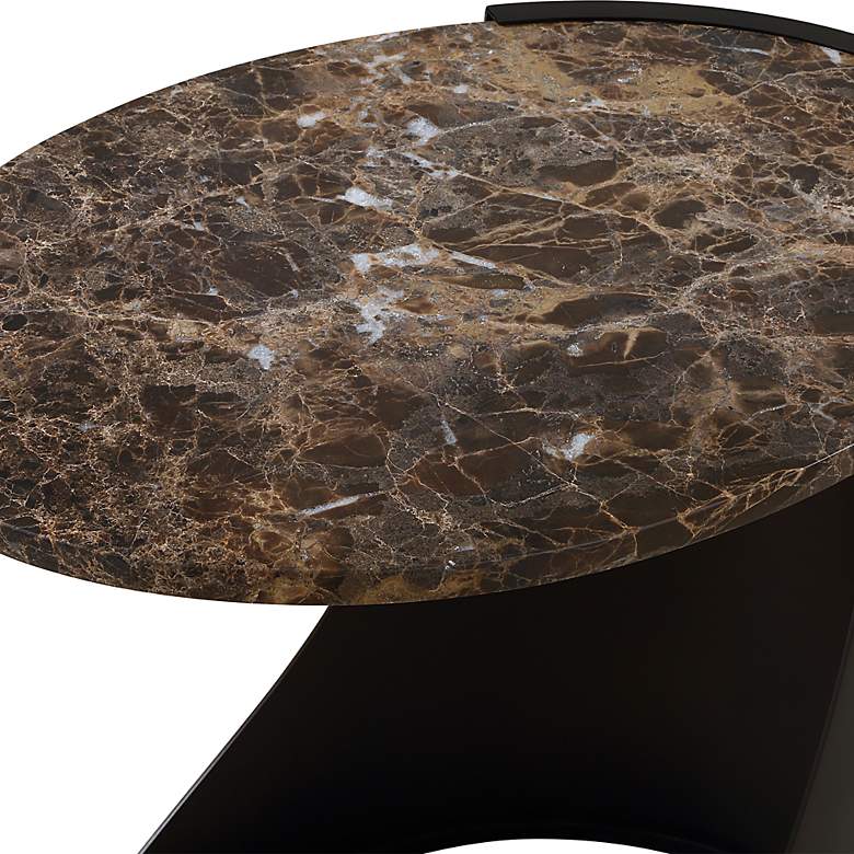 Image 6 Uttermost Welling 22" High Brown Marble Top Accent Table more views