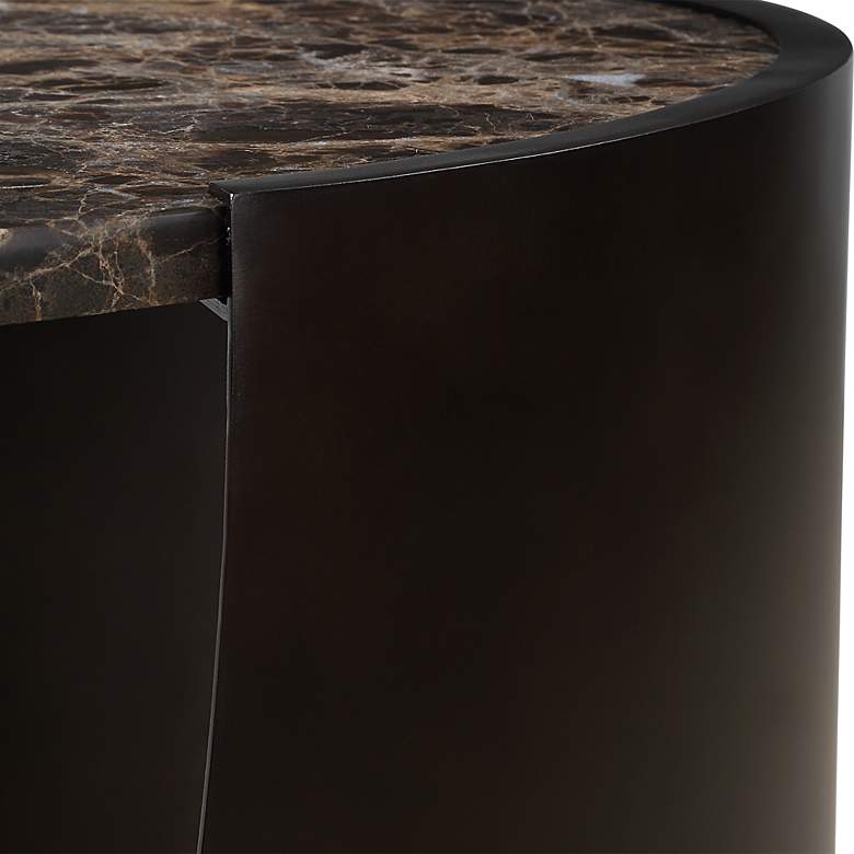 Image 7 Uttermost Welling 22" High Brown Marble Top Accent Table more views
