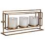 4_Uttermost Wenman 17.25" Length Gold Triple Candleholder more views