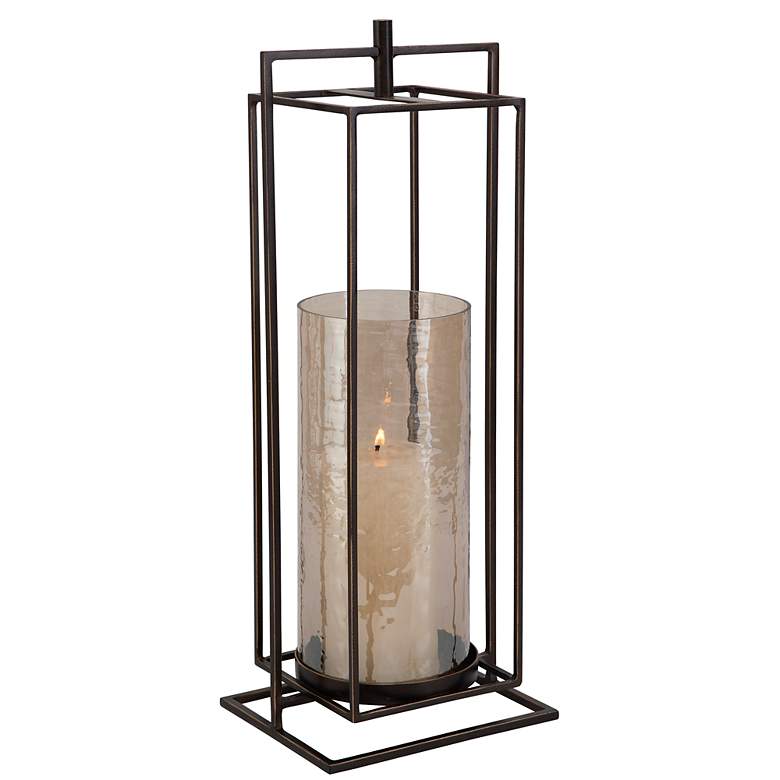 Image 3 Uttermost Wenman 18.5" High Bronze Candleholder more views
