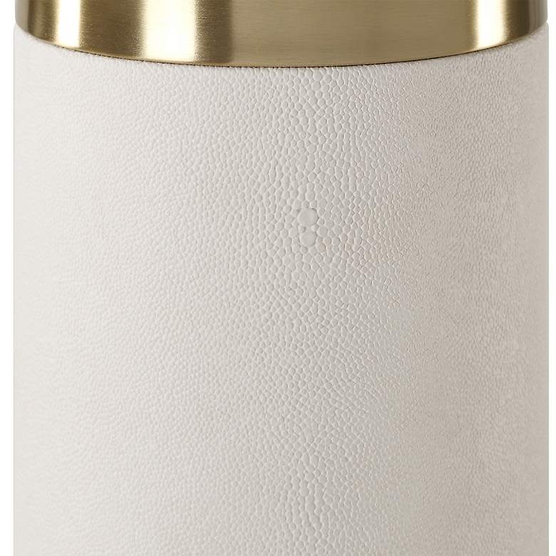 Image 4 Uttermost Wessex 27 3/4" White and Brass Table Lamp more views