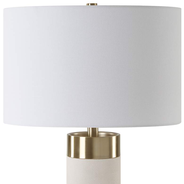 Image 5 Uttermost Wessex 27 3/4" White and Brass Table Lamp more views