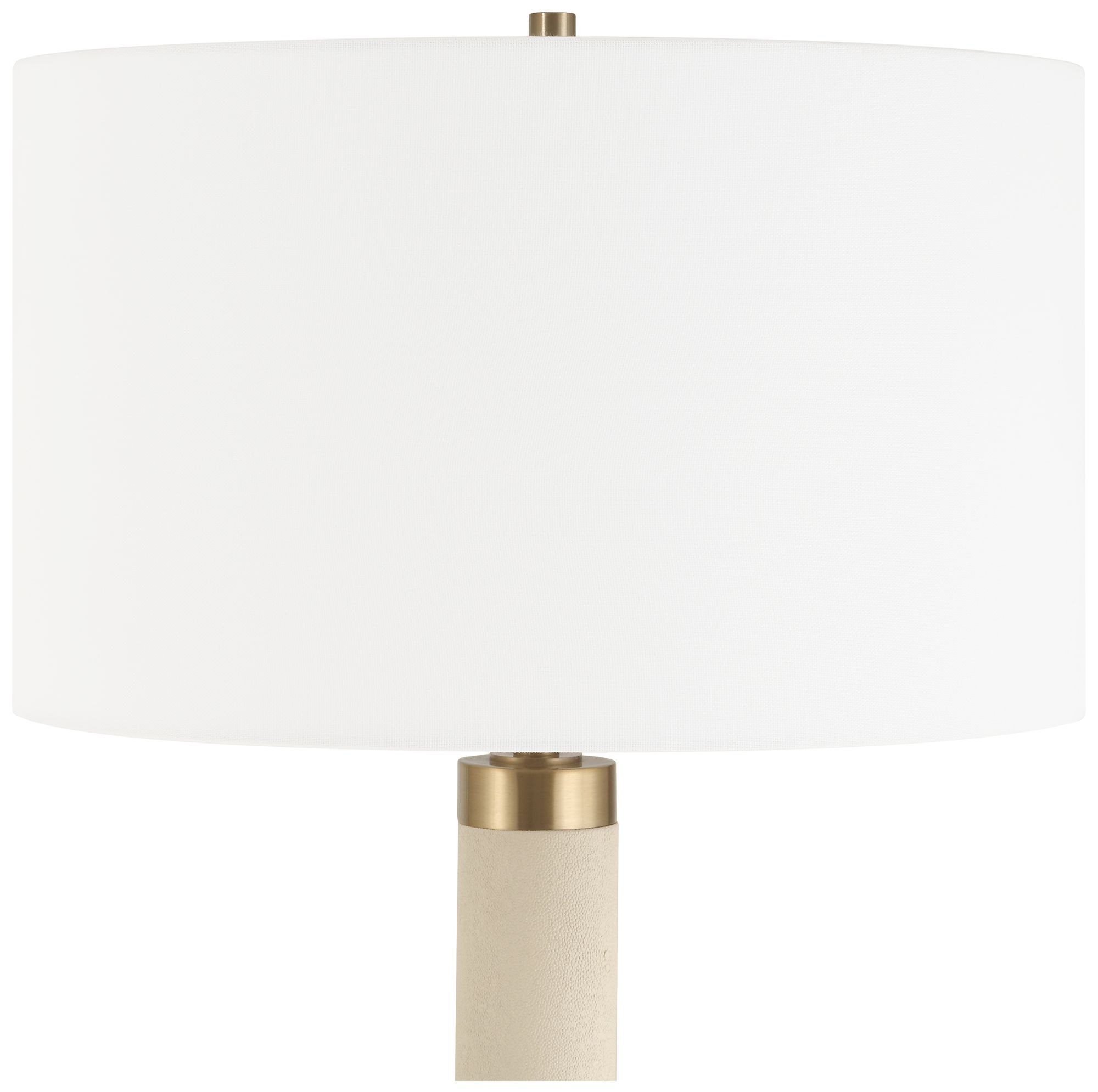 Image 4 Uttermost Wessex 65 3/4" White and Brass Floor Lamp more views