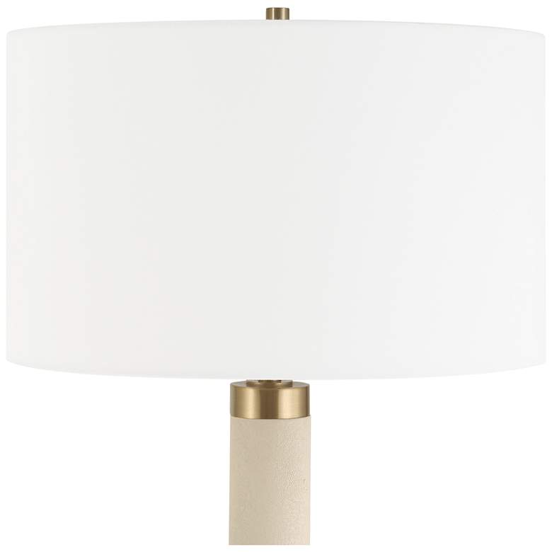 Image 4 Uttermost Wessex 65 3/4" White and Brass Floor Lamp more views
