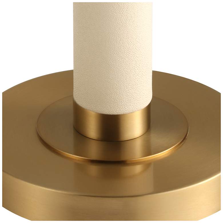 Image 5 Uttermost Wessex 65 3/4" White and Brass Floor Lamp more views