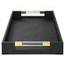 5_Uttermost Wessex Black Faux Shagreen Rectangular Tray more views