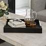 6_Uttermost Wessex Black Faux Shagreen Rectangular Tray more views