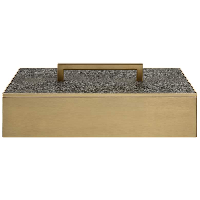 Image 1 Uttermost Wessex Gray and Brass Box