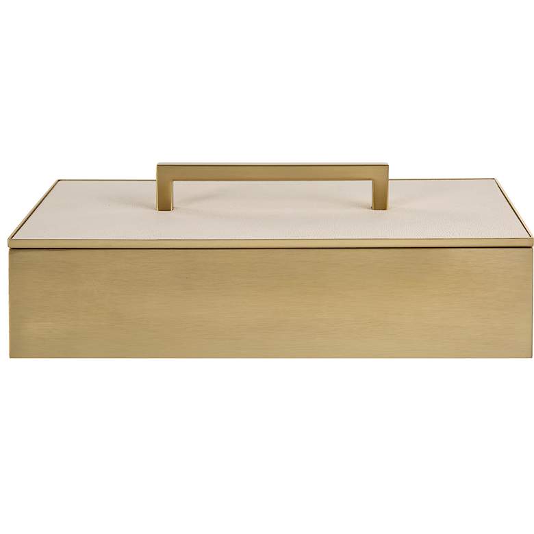 Image 1 Uttermost Wessex White and Brass Box