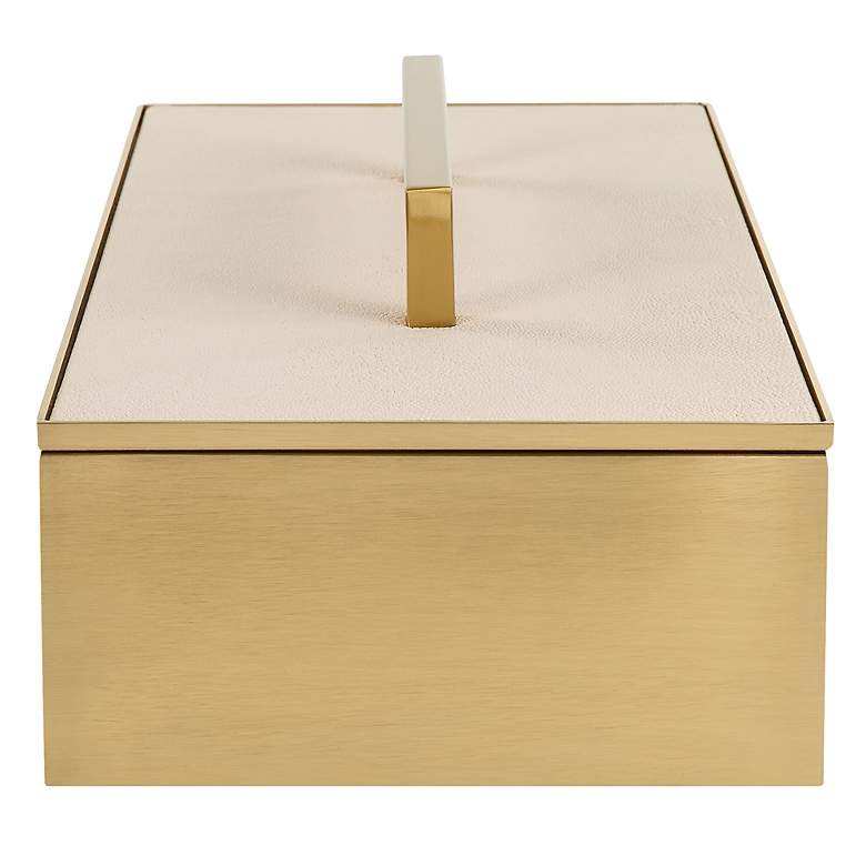 Image 5 Uttermost Wessex White and Brass Box more views