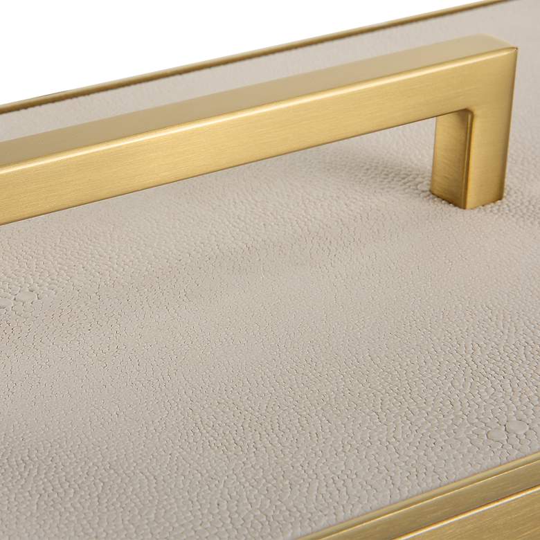 Image 7 Uttermost Wessex White and Brass Box more views