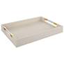 3_Uttermost Wessex White Faux Shagreen Rectangular Tray more views