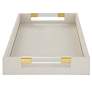 5_Uttermost Wessex White Faux Shagreen Rectangular Tray more views