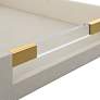 6_Uttermost Wessex White Faux Shagreen Rectangular Tray more views
