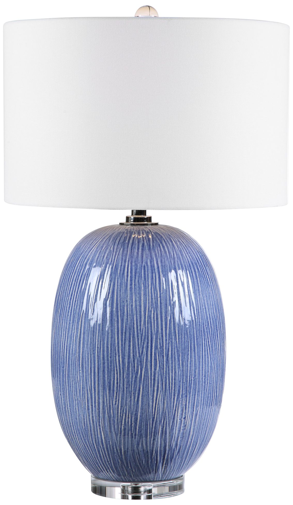Uttermost Westerly Blue and White Ceramic Table Lamp
