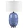 Uttermost Westerly Blue and White Ceramic Table Lamp