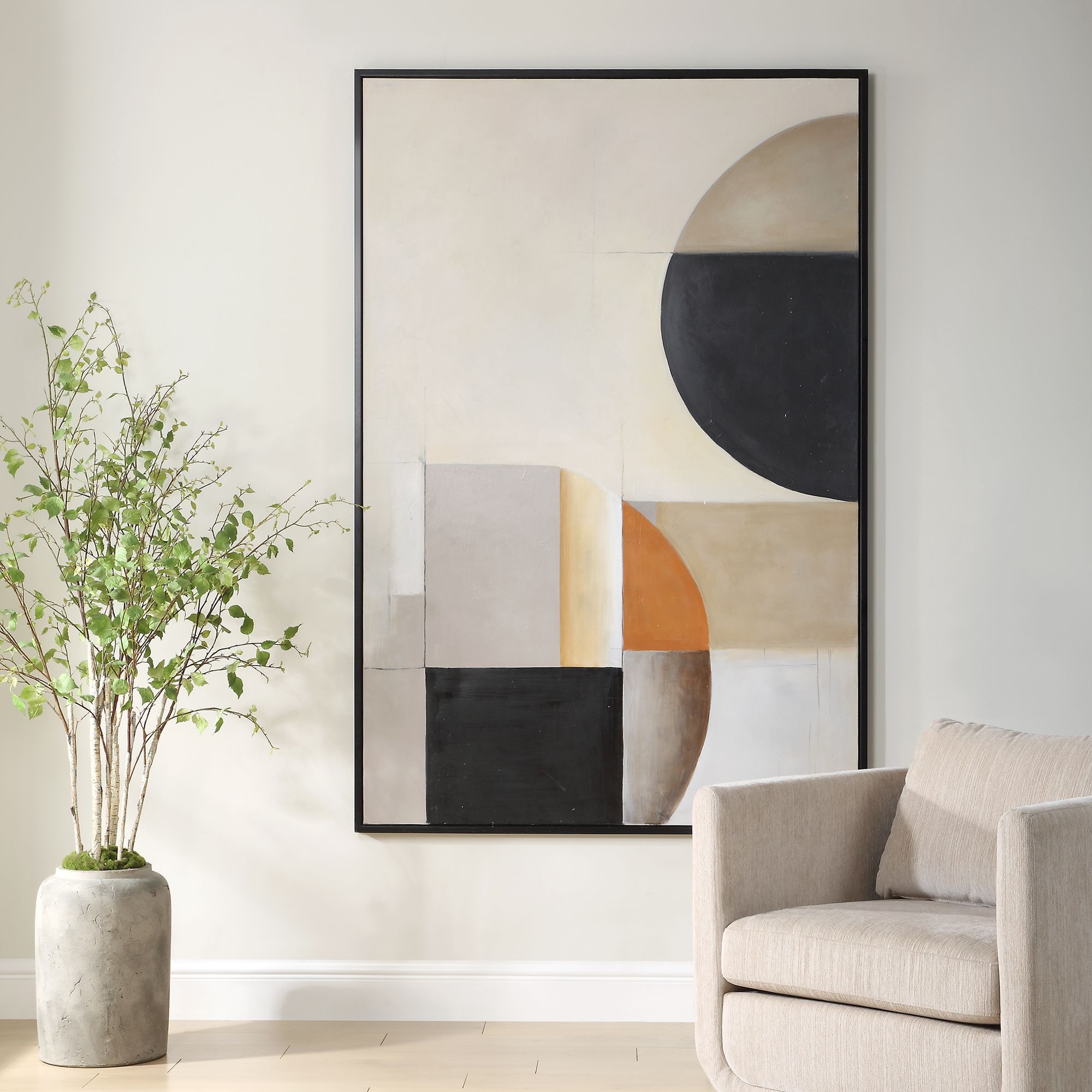 Uttermost Western Hemisphere Hand Painted Framed Canvas Wall Art