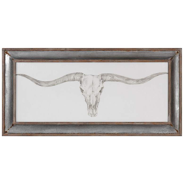 Image 2 Uttermost Western Skull Mount 70 1/2"W Framed Wall Art Print