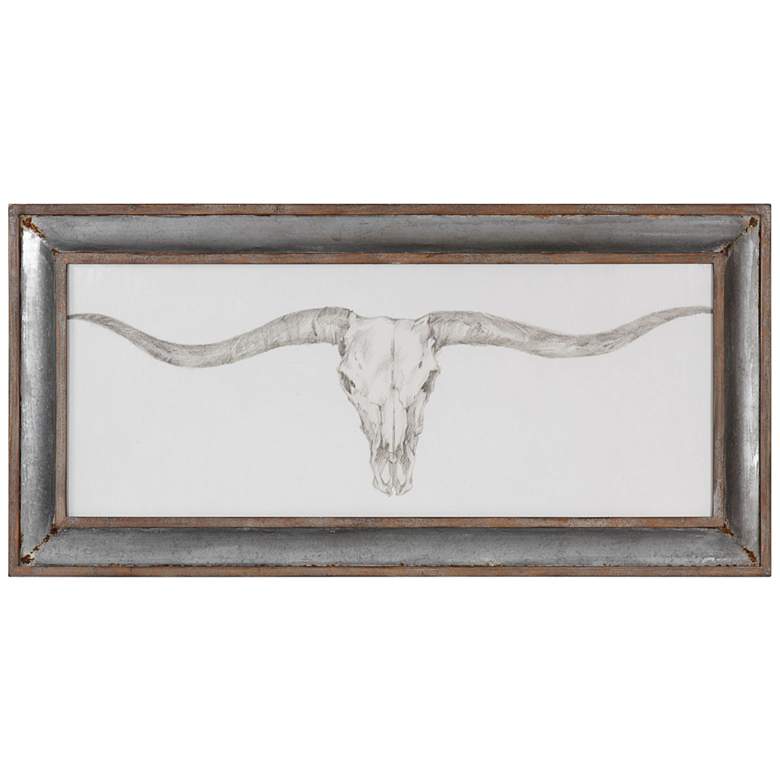 Image 2 Uttermost Western Skull Mount 70 1/2 inchW Framed Wall Art Print