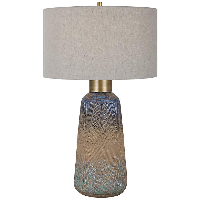 Image 2 Uttermost Western Sky 29" High Blue and Brown Ceramic Table Lamp
