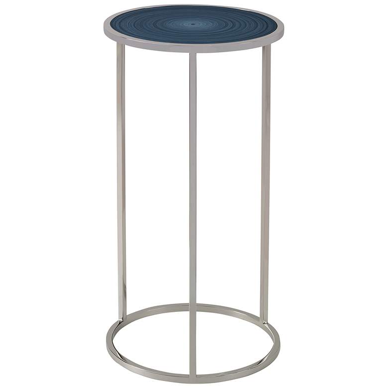 Image 2 Uttermost Whirl 12 inch Wide Polished Nickel Round Drink Table