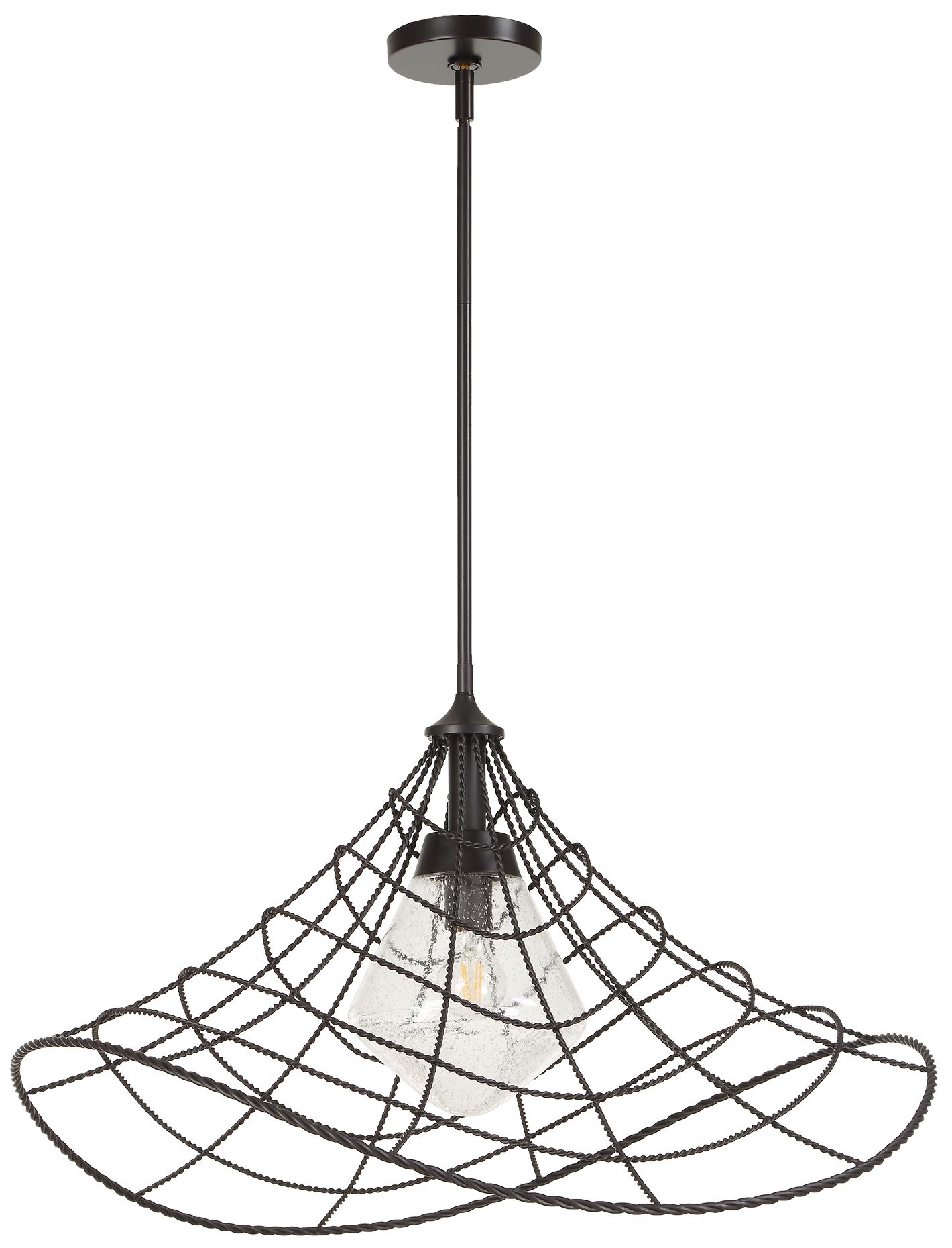 Image 6 Uttermost Whirlwind 30" Wide Dark Bronze 1-Light Pendant more views