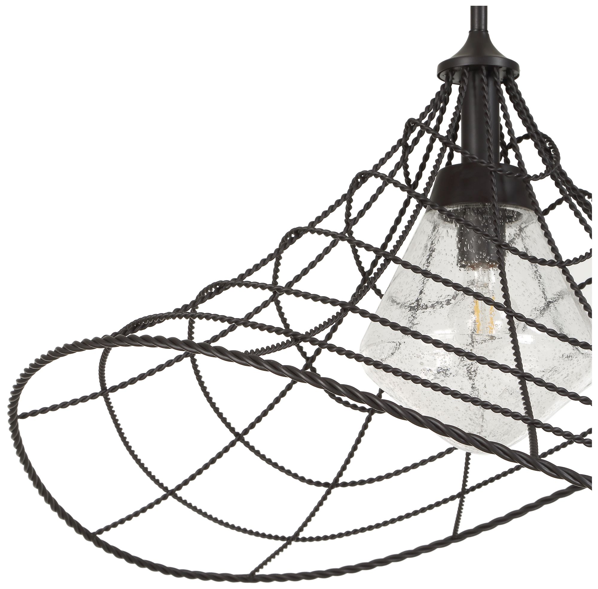Image 7 Uttermost Whirlwind 30" Wide Dark Bronze 1-Light Pendant more views