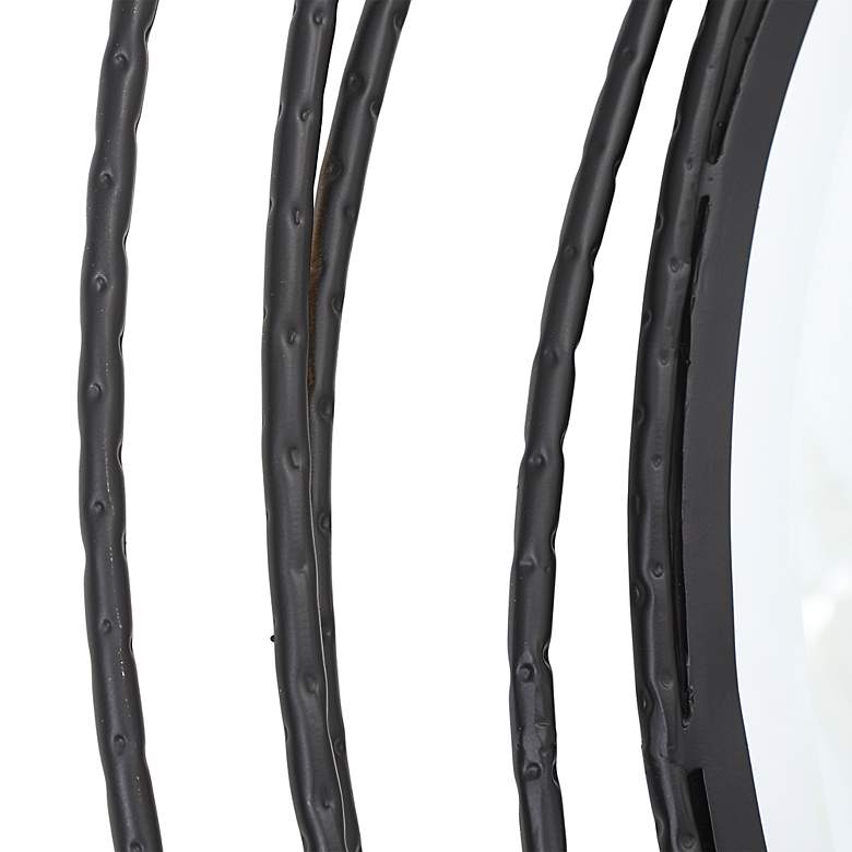 Image 5 Uttermost Whirlwind Black 39 1/4" Round Wall Mirror more views