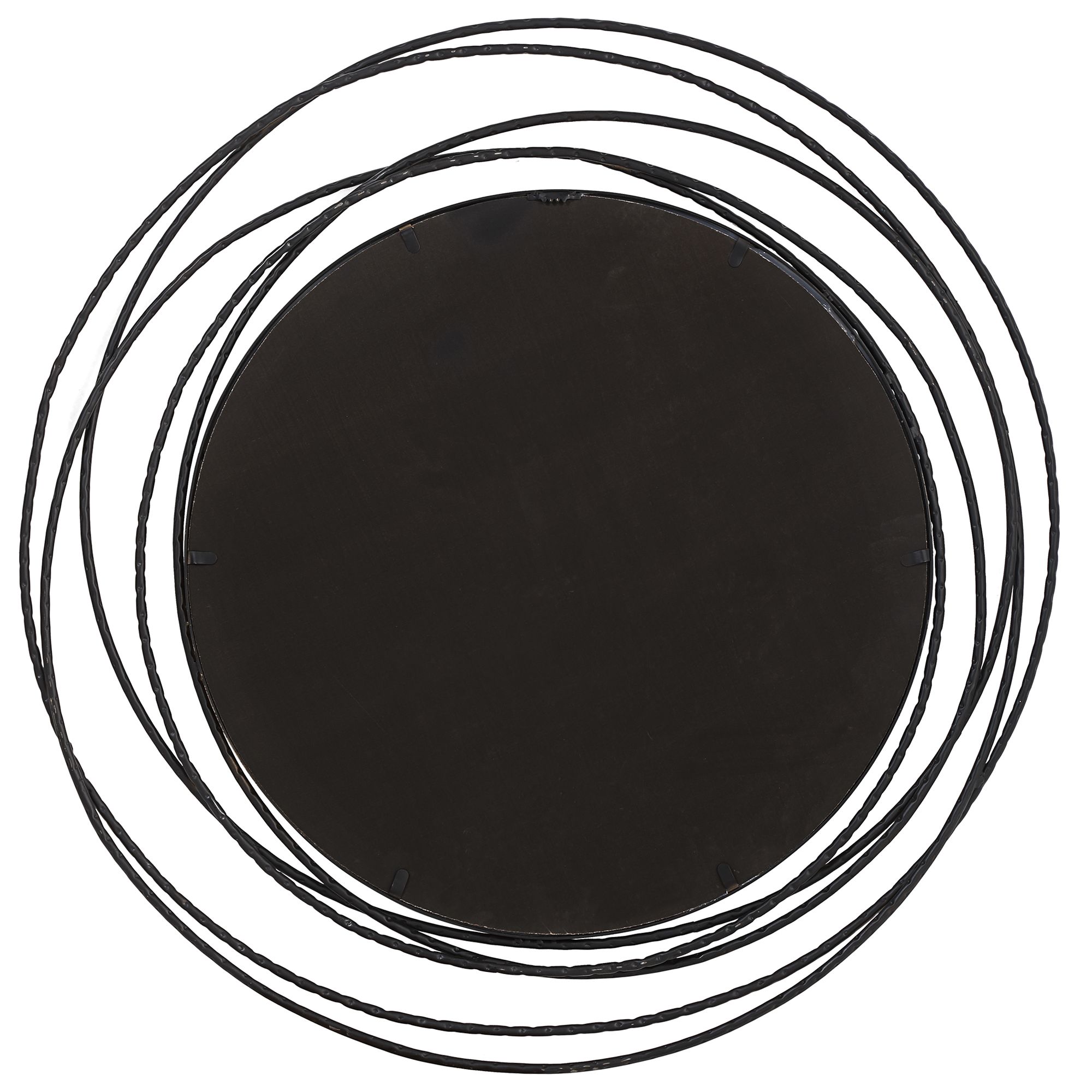 Uttermost Whirlwind Black 39 1/4" Round Wall Mirror