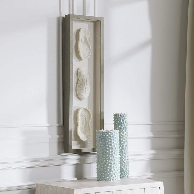 Image 1 Uttermost White Coral 39 1/2" High Framed Wall Decor