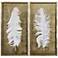 Uttermost White Feathers 33 3/4"H Framed Wall Art Set of 2
