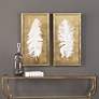 1_Uttermost White Feathers 33 3/4"H Framed Wall Art Set of 2