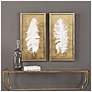 Uttermost White Feathers 33 3/4"H Framed Wall Art Set of 2